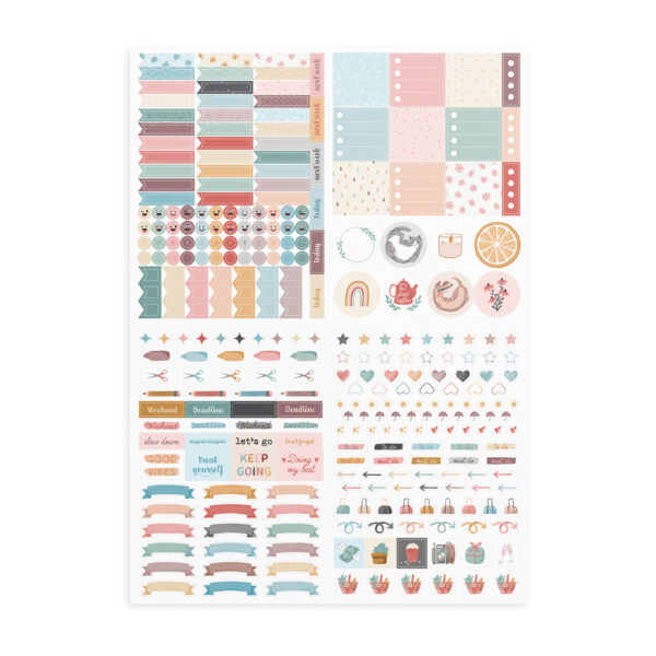 muted rainbow stickers